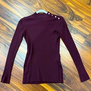Versace Mock Neck Long Sleeve Top